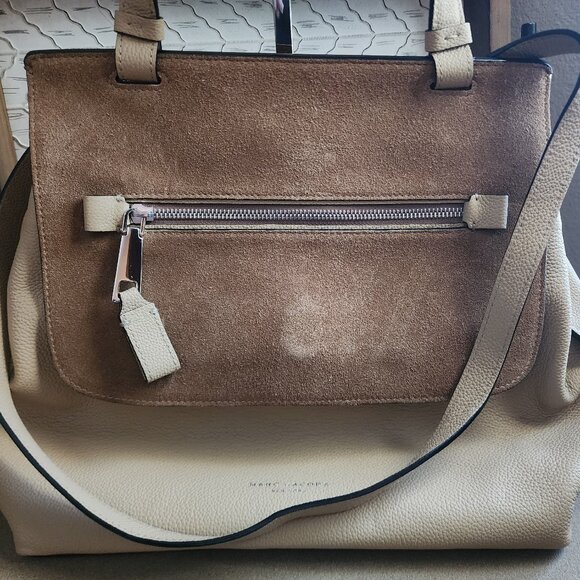 NWOT Marc Jacobs Calfskin & Suede Large Waverly 2 way Handbag - Picture 3 of 16